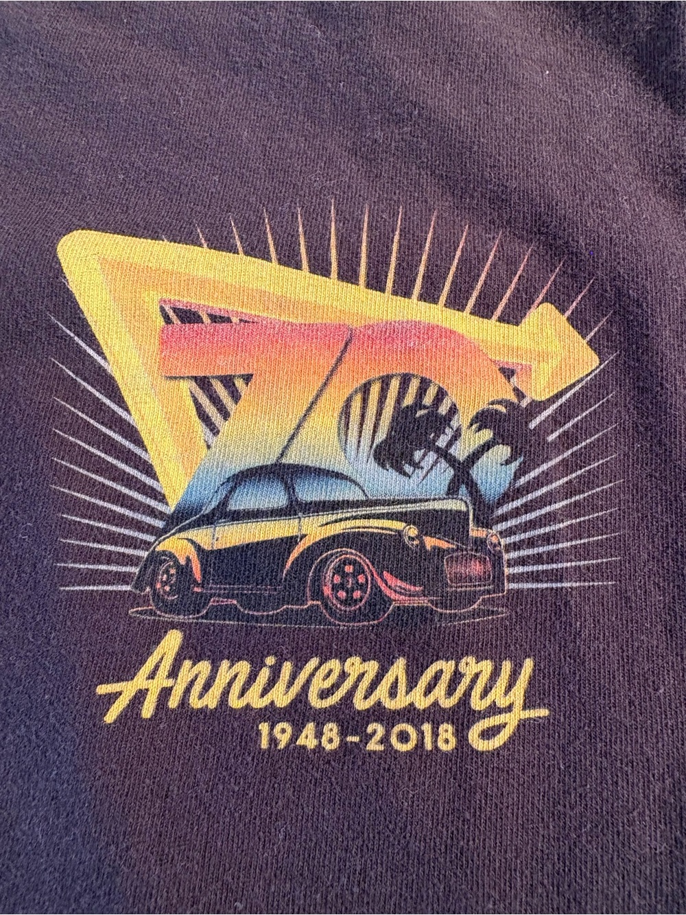 In-N-Out Burger 70th Anniversary Graphic Tee Men’s M California Retro Car Shirt